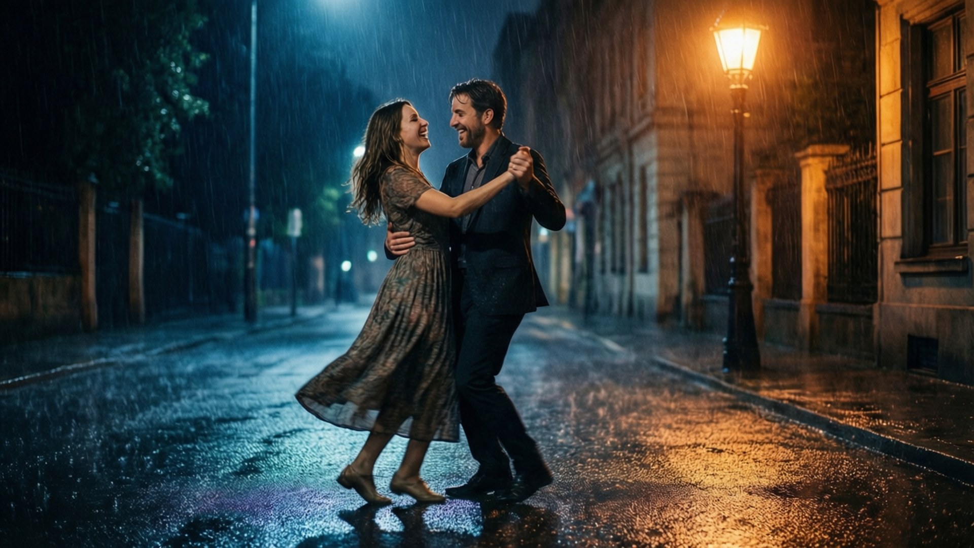 Rain Dance Romance by Wallpapers.art Studio