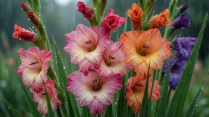 Rain-Kissed Gladiolus