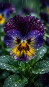 Rain-Kissed Pansy