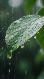 Rain on Leaf