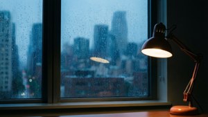 Rain on Office Glass