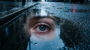 Rain Puddle Reflection