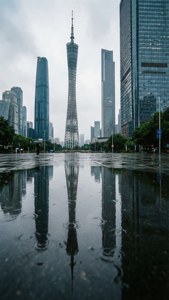 Rain Puddle Reflection