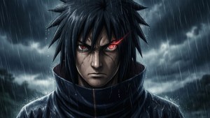Rain-Soaked Sasuke