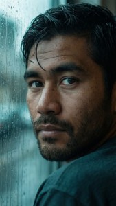 Rain Window Portrait