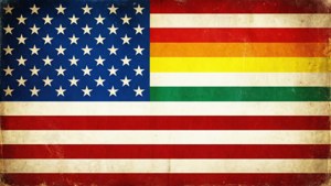 Rainbow American Flag