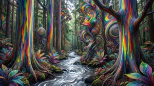 Rainbow Bark Forest