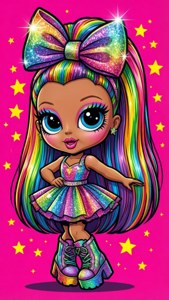 Rainbow Bow Star Burst
