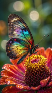Rainbow Butterfly Macro