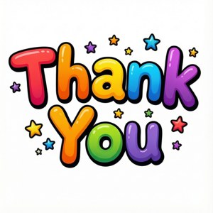 Rainbow Cartoon Thank You