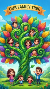 Rainbow Cartoon Tree