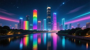 Rainbow City Night