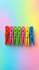 Rainbow Clothespins
