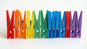 Rainbow Clothespins