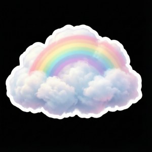 Rainbow Cloud Sticker