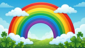 Rainbow Clouds Shamrocks