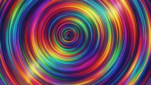 Rainbow Concentric Circles