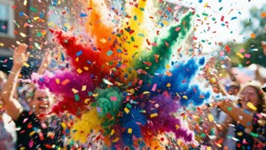 Rainbow Confetti Burst