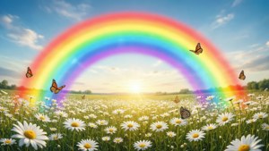 Rainbow Daisy Field