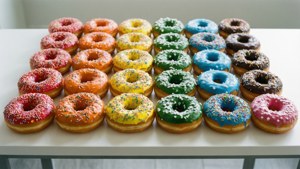 Rainbow Doughnut Array