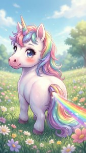 Rainbow Fart Unicorn