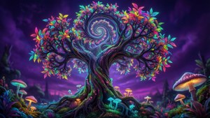 Rainbow Fractal Tree