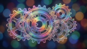 Rainbow Gears Abstract