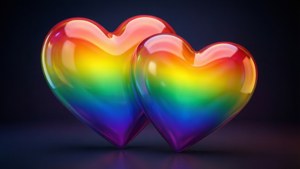 Rainbow Gradient Hearts