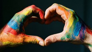 Rainbow Heart Hands