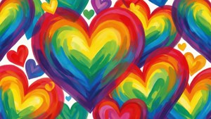 Rainbow Heart Pattern