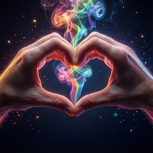 Rainbow Heart Smoke