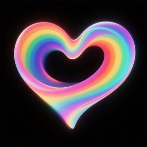 Rainbow Heart Swirl