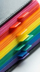 Rainbow Index Tabs on Notebook