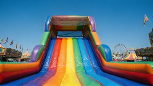 Rainbow Inflatable Slide