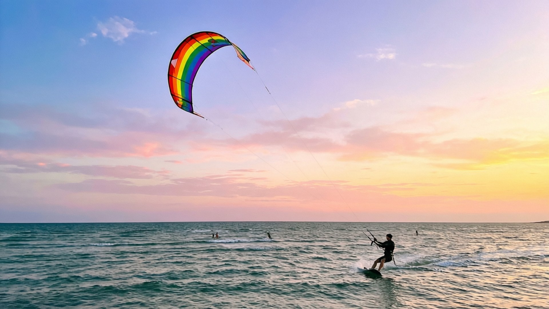 Rainbow Kite Calm by Wallpapers.art Studio