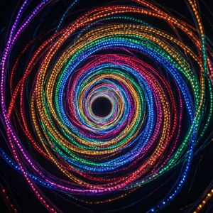 Rainbow LED Spiral