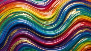 Rainbow Liquid Wave