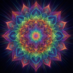 Rainbow Mandala Glow