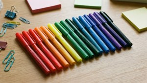 Rainbow Marker Flatlay