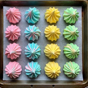 Rainbow Meringues