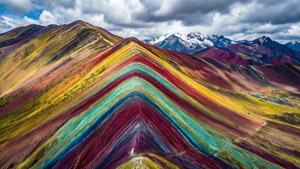 Rainbow Mountain Aerial