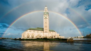 Rainbow Over Mosque