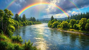 Rainbow Over the River