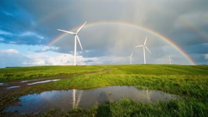 Rainbow Over Turbines