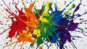 Rainbow Paint Splatter