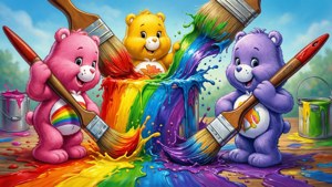 Rainbow Painting Bears