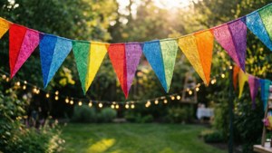 Rainbow Party Pennants