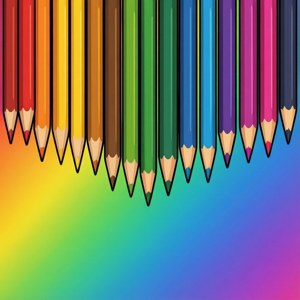 Rainbow Pencil Row
