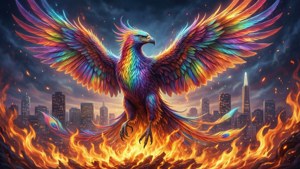 Rainbow Phoenix over SF