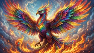 Rainbow Phoenix Rising